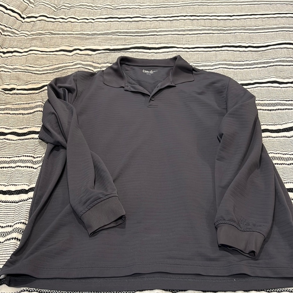 Mens L long sleeve polo Walter Hagen